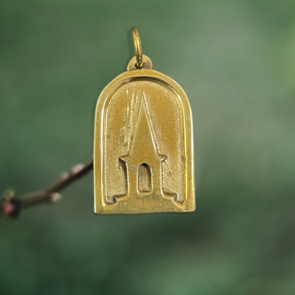 Rare JEEP COLLINS Retired The Steeple Church Pendant, Charm Solid Brass - Picture 6 of 10